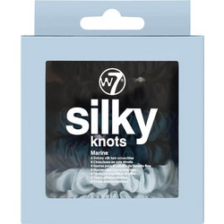 HAIR SCRUNCHIES W7 SILKY KNOTS MARINE (6ΤΜΧ)