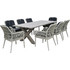 Woodwell Alley Σετ Τραπεζαρία Κήπου Rattan 9τμχ Γκρι E6842