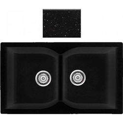 Sanitec Classic 336 Επικαθήμενος Νεροχύτης Γρανίτη Ματ Granite Black 86x50cm