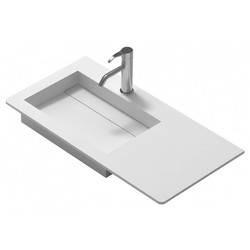 Inter Ceramic iStone Ένθετος Νιπτήρας Μπάνιου 120x46cm Λευκός 38130L