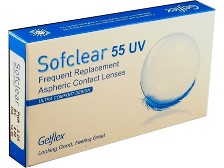 Gelflex Sofclear 55UV Μηνιαίοι Φακοί Επαφής Υδρογέλης 6τμχ