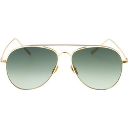 Kaleos Somerset8 061 Γυναικεία Γυαλιά Ηλίου Aviator Μεταλλικά Χρυσά με Πράσινο Polarized Φακό