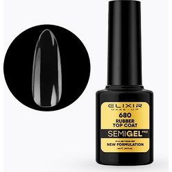 Elixir Semigel 680 Rubber Top Coat Ημιμόνιμο Βερνίκι Νυχιών 5ml