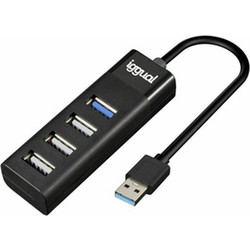 Iggual IGG317686 USB Hub 3.0 USB-A με 4 Θύρες USB-A