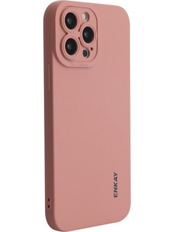 Θήκη iPhone 14 Pro ENKAY HAT Prince Soft Liquid Silicone Πλάτη από Premium TPU ροζ