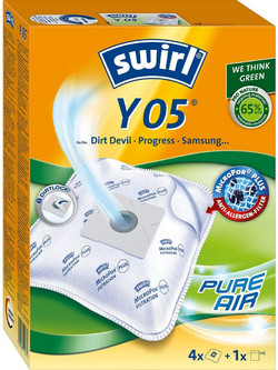 Swirl Y05 Σακούλες Σκούπας 4τμχ Συμβατές με Σκούπα Dirt Devil / Samsung