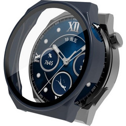 Για το Huawei Watch GT 3 Pro 46mm PC + Θήκη ρολογιού από γυαλί (Μελάνι Μπλε) (OEM)
