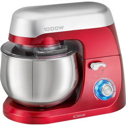 Bomann KM 6009 CB Red Κουζινομηχανή 1000W με Ανοξείδωτο Κάδο 5lt