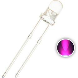 10pcs Transparent Led 3mm - Pink