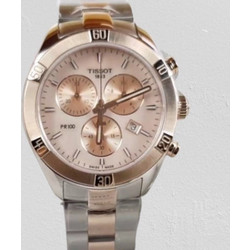Tissot Sport Chic PR100 Γυναικείο Ρολόι Χρονογράφος με Ασημί Ροζ Χρυσό Μεταλλικό Μπρασελέ T101.917.22.151.00