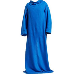 Κουβέρτα Fleece με Μανίκια μακριά σε μπλε χρώμα, 138x180cm