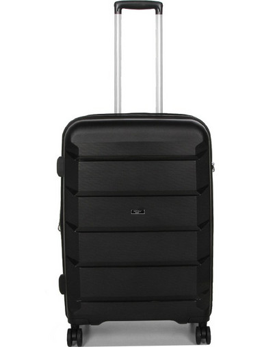 Airtex 27561-01 Βαλίτσα Μεσαία 67.5x47x31cm με 4 Ρόδες Μαύρη