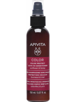 Apivita Color Protect με Ηλίανθο & Μέλι Leave in Conditioner Κρέμα για Προστασία Χρώματος για Βαμμένα Μαλλιά 150ml