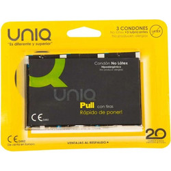 Uniq Pull Προφυλακτικά Χωρίς Λάτεξ με Λιπαντικό 3τμχ