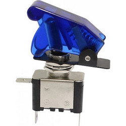 Διακόπτης Αεροπορικού Τύπου On/Off 2 Pins 12V 20Α με Μπλέ LED RCHANG W11054-BL