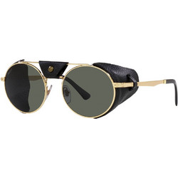 Persol PO2496SZ 1149/58 Ανδρικά Γυαλιά Ηλίου Στρογγυλά Μεταλλικά Χρυσά με Πράσινο Polarized Φακό