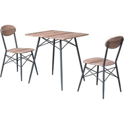 RAVENNA Τραπέζι Oliver Wood Με 2 Καρέκλες Oliver 70 x 70 x 75