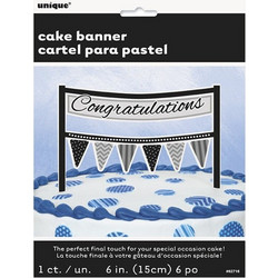 Χάρτινο Διακοσμητικό Tούρτας Congratulations 16.5εκ Cake Banner