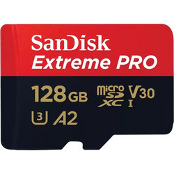 Sandisk Extreme Pro microSDXC 128GB Class 10 U3 V30 UHS-I A2 200MB/s
