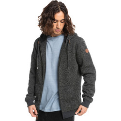 Quiksilver Keller Sherpa Ανδρική Ζακέτα Πλεκτή με Κουκούλα και Φερμουάρ Μαύρη EQYFT04697-KRPH
