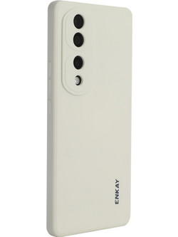 Θήκη Honor 70 5G ENKAY Hat Prince Soft Liquid Silicone Πλάτη από Premium TPU μπεζ