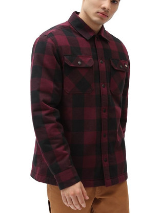 Dickies Sacramento Ανδρικό Πουκάμισο Καρό Μακρυμάνικο Μπορντό
