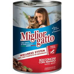 Morando Miglior Gatto Adult Wellness System Chunks with Beef 405gr