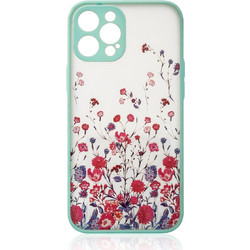 Hurtel Design Back Cover Flower Light Blue (iPhone 12 Pro)