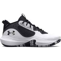 Under Armour Lockdown 6 Ανδρικά Αθλητικά Παπούτσια για Μπάσκετ Μαύρα Λευκά 3025616-101