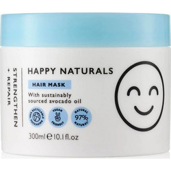 Happy Naturals Strengthen Repair Μάσκα Μαλλιών για Ψαλίδα για Ταλαιπωρημένα Μαλλιά 300ml
