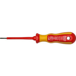 Κατσαβίδι ίσιο VDE 1000V 0.4x2.5x75 mm με κίτρινη μαλακή λαβή NWS Γερμανίας - 15-6511