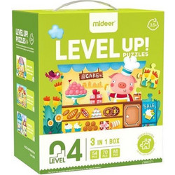 Παιδικό Puzzle Mideer Level Up 4 Town 54 + 70 + 88 Κομμάτια