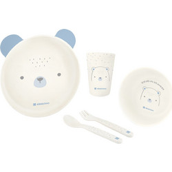 KikkaBoo Βρεφικό Σετ Φαγητού Bear with Me Blue 5τμχ