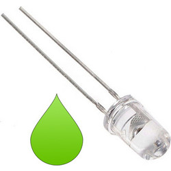 10Pcs F3 5MM Superbright LED (Water Clear - Green Color)