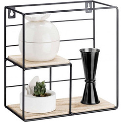 Ράφι Τοίχου 54569.1 22x22x11cm Black Navaris