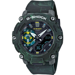 Casio G-Shock Ανδρικό Ρολόι Χρονογράφος με Πράσινο Καουτσούκ Λουράκι GA-2200MFR-3AER