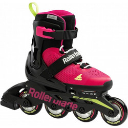Rollerblade Microblade Inline Αυξομειούμενα Rollers Παιδικά Μαύρα Ροζ 43.072219