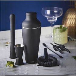 Cocktail Shaker Set Mikamax Matt Black 05026