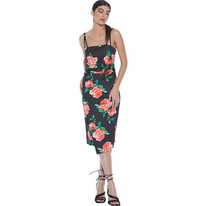 Relish Midi Καλοκαιρινό Βραδινό Φόρεμα Μαύρο RCP2309009029-1199