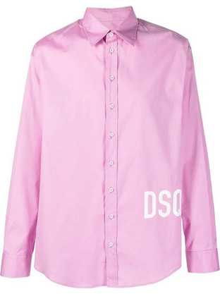 Dsquared2 Ανδρικό Πουκάμισο Μακρυμάνικο Ροζ S71DM0633S44131-242