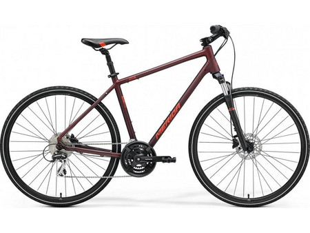 Merida Crossway 20 2022 Ποδήλατο Trekking 28" Αλουμινίου με 8 Ταχύτητες και Δισκόφρενα Κόκκινο