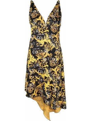 Versace Jeans Φόρεμα Σατέν Μαύρο 74HAO912-NS228-G89