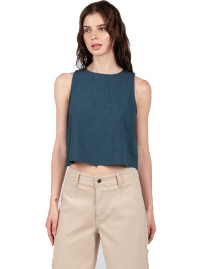 24colours Γυναικείο Top Πετρόλ 11907b