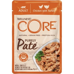 Wellness Core Adult Grain Free Purely Pate with Chicken & Turkey 85gr