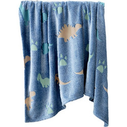 Kocoon Shiny Dinos Κουβέρτα Αγκαλιάς Fleece 80x110 Μπλε