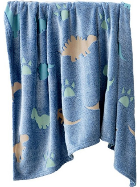Kocoon Shiny Dinos Κουβέρτα Αγκαλιάς Fleece 80x110 Μπλε