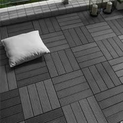 SHOWOOD Πλακάκι για Δάπεδο Κήπου από WPC 30x30cm Καφέ/Γκρι ΣκούροΚωδικός: 35839095