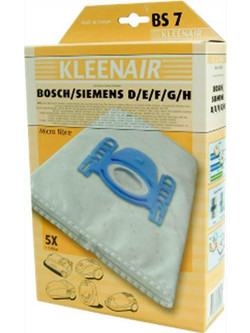 Kleenair BS-7 Σακούλες Σκούπας 5τμχ Συμβατές με Σκούπα Bosch / Siemens