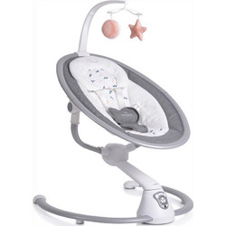 Cangaroo Cloud Relax Μωρού Κούνια με Μουσική έως 9kg Γκρι Ροζ