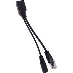 POE adapter with cables black